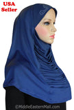 Wholesale 1 Dozen  One piece Hijabs Lycra Amira with RHINESTONES  Ruched Cascade in ten colors OF 10