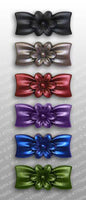 Flower Bow Hijab Pin Set of 6 - Assorted Frosted Colors - MiddleEasternMall
