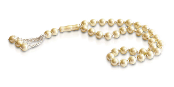Prayer Beads in Pearlescent Ivory