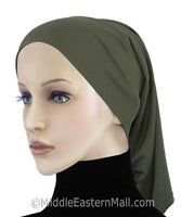 Green Khatib LYCRA Extra Long Tube Hijab Cap