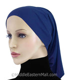 Royal Blue Khatib LYCRA Extra Long Tube Hijab Cap