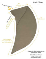 Khatib Jersey Cotton Hijab Wrap Head Scarf measurements
