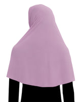 lilac lavendar pale purple khimar hijab for women elbow length lycra fabric prayer headscarf