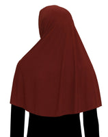 maroon khimar hijab for women in lycra fabric elbow length easy one piece amira headscarf