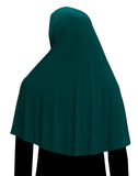 teal green khimar hijab for women elbow length covers the chest on average lycra frabric