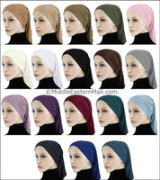 SMALL SIZE: wholesale one dozen LYCRA  Tube Hijab Caps in assorted colors CLEARANCE