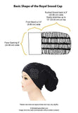 Petite Royal Snood Ruched Hijab Caps Paisley Design