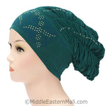 Royal Snood Lycra Hijab Cap Teal Green Rebel Design
