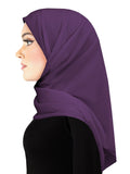 Purple Salma Chiffon Square Scarf Hijab