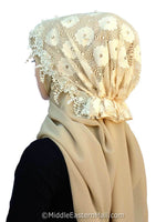 Salma Lace Hijab Set back view