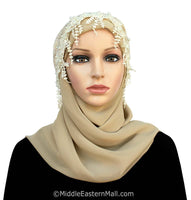 Salma Lace Hijab Set front view