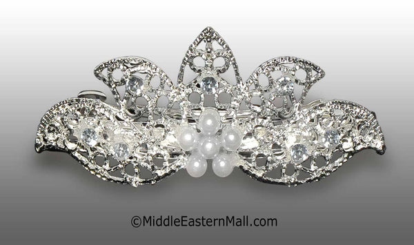 Large Silver-Tone Barrette - MiddleEasternMall