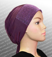 Sparkle Hijab Caps with Ties CLOSEOUT CLEARANCE