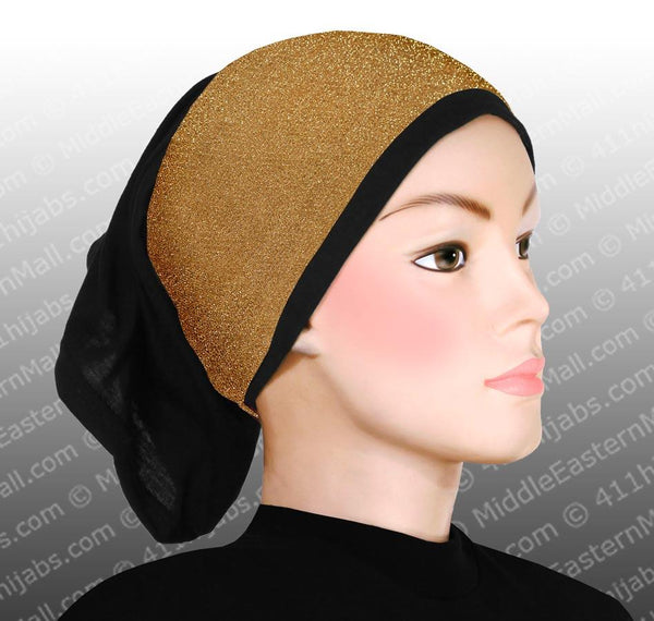 Sparkle Hijab Headbands in antique gold