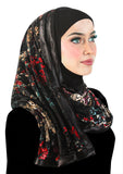 Stylish Mona Kuwaiti Hijabs with Wrap Shawl >> See Video