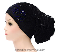Velvet Royal Snood Ruched Hijab Caps