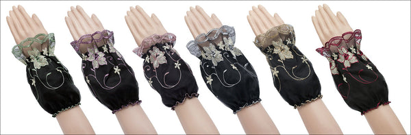 Wholesale Arm Sleeves Covers with Floral Embroidery