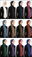 Wholesale 1 Dozen Women's Cotton Jazz Hijab 75" x 29" Rectangle