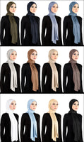 Wholesale 1 Dozen Cotton Jersey Hijab 78" x 30" Rectangle