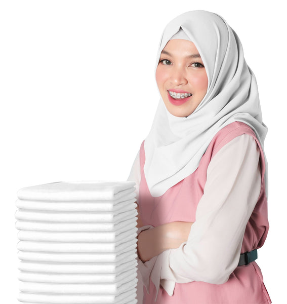 Wholesale  1 DOZEN Girl's Jersey Cotton White Shawl with Matching Underscarf Hijab Cap
